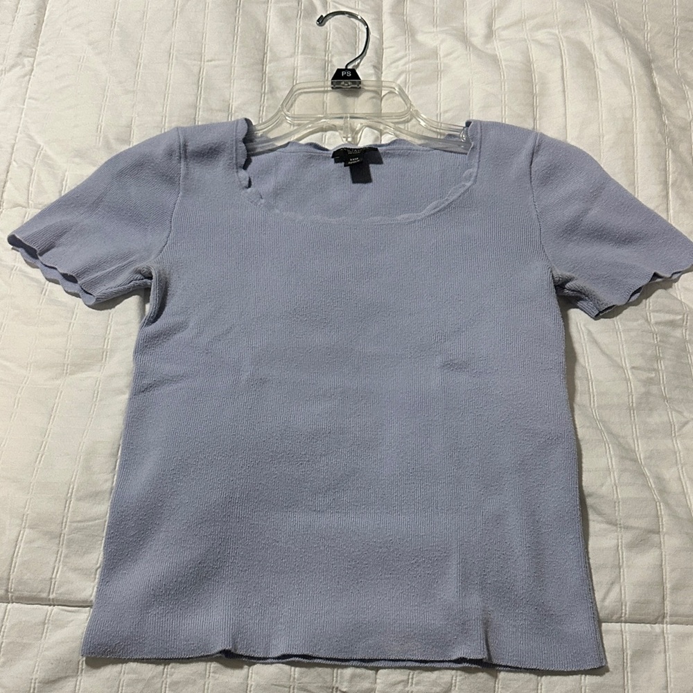 Ann Taylor Factory Light Purple Short Sleeve Tee